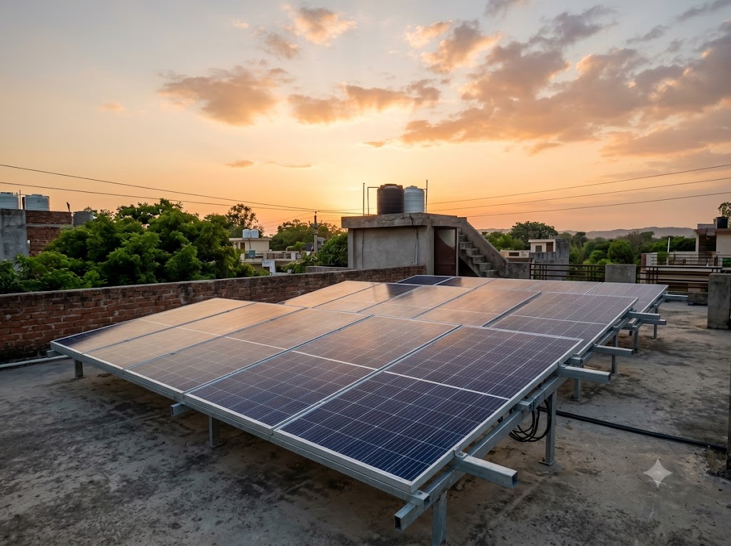 Rooftop solar installation by Vaishnavi Traders in Nagpur
