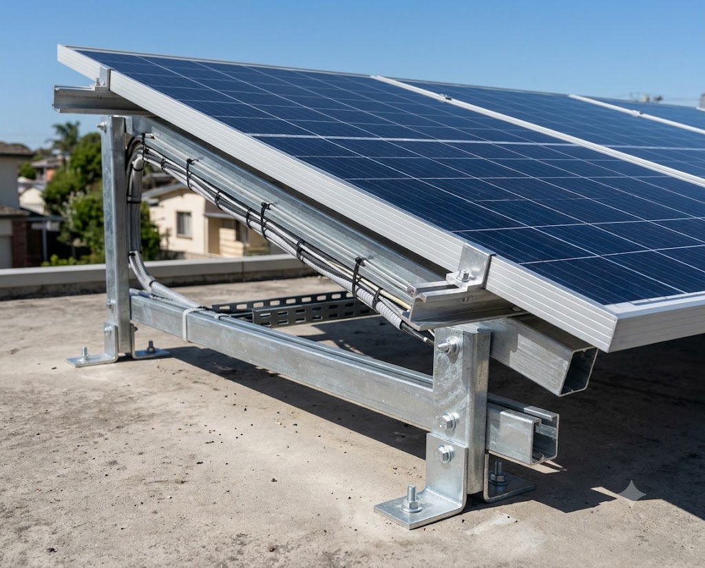 Professional solar installation with a stainless-steel structure in Nagpur